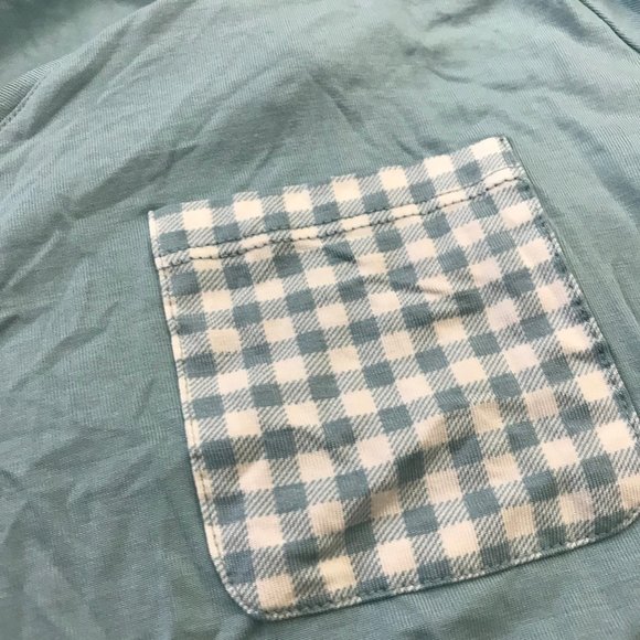 Maurices NWT Light Blue Sleep Shirt Plaid Pocket Detail Medium M NEW Casual Home - Picture 7 of 10
